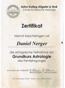 Zertifikat Astrologie Grundkurs